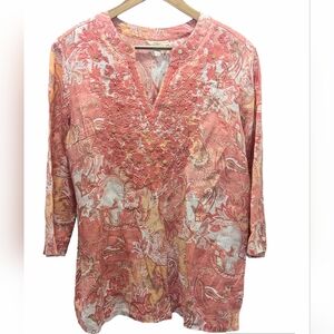 Charter Club 100% Linen Luxury Tunic Shirt Size XL